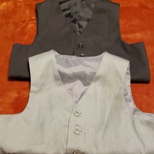 2 boy vests dark gray and light gray